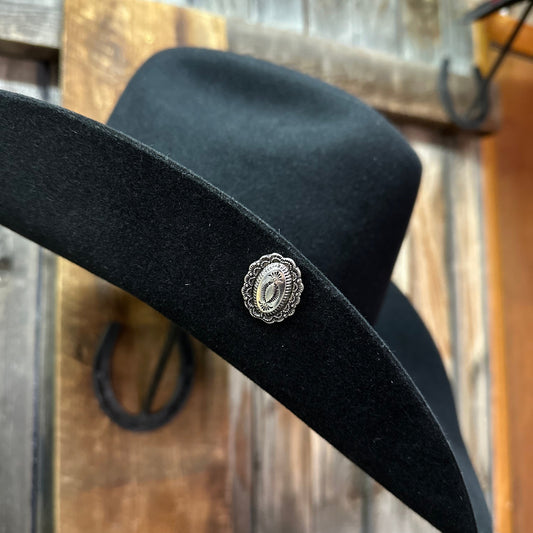 Hat Pin | Silver Oval Concho