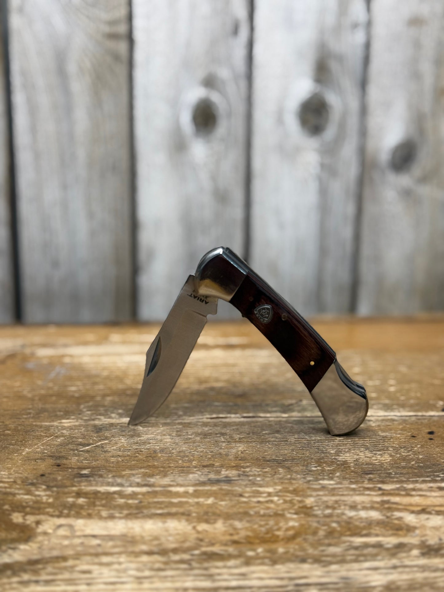 Ariat Folding Smooth Blade | Medium Brown