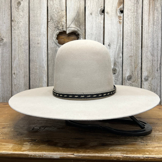 Hat Band | Horsehair 5 Strand w/ Buckle and Concho Dark Brown/Ivory
