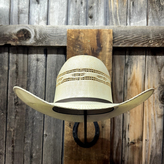 Twister Open Crown Tan Bangora 4 1/2" Brim