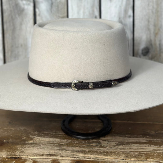 Hat Band | 3/8" Dark Brown Smooth Laced