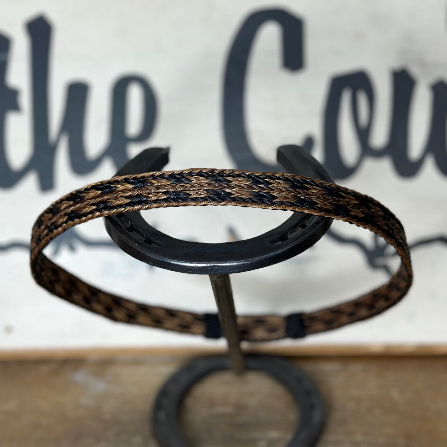 Hat Band | Horsehair 5 Strand w/ Black Knots Sorrel/Black
