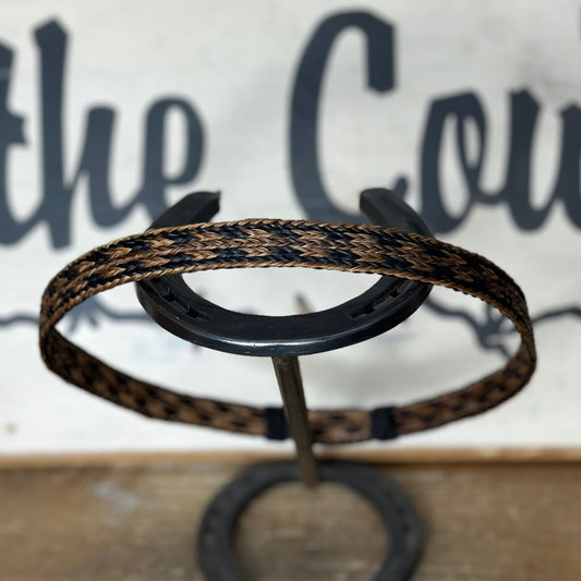 Hat Band | Horsehair 5 Strand w/ Black Knots Sorrel/Black