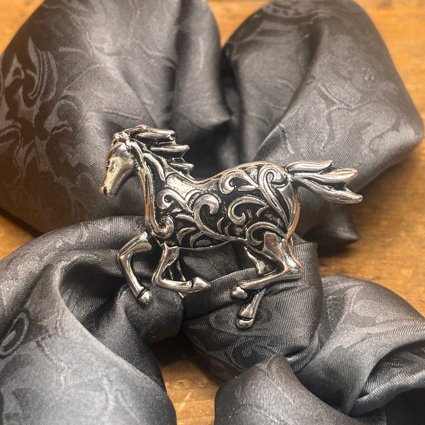 Scarf Slide| Horse Silver