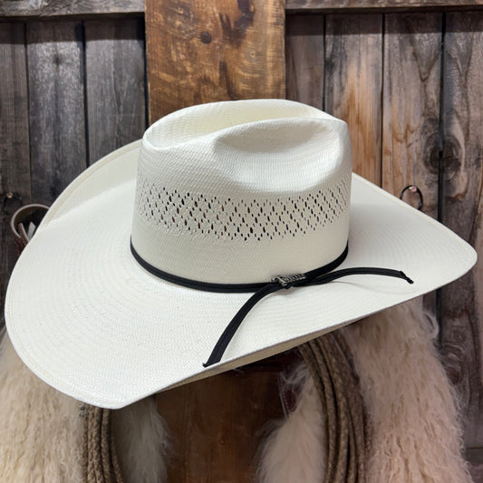 White Twister Shantung 4 1/2" Brim