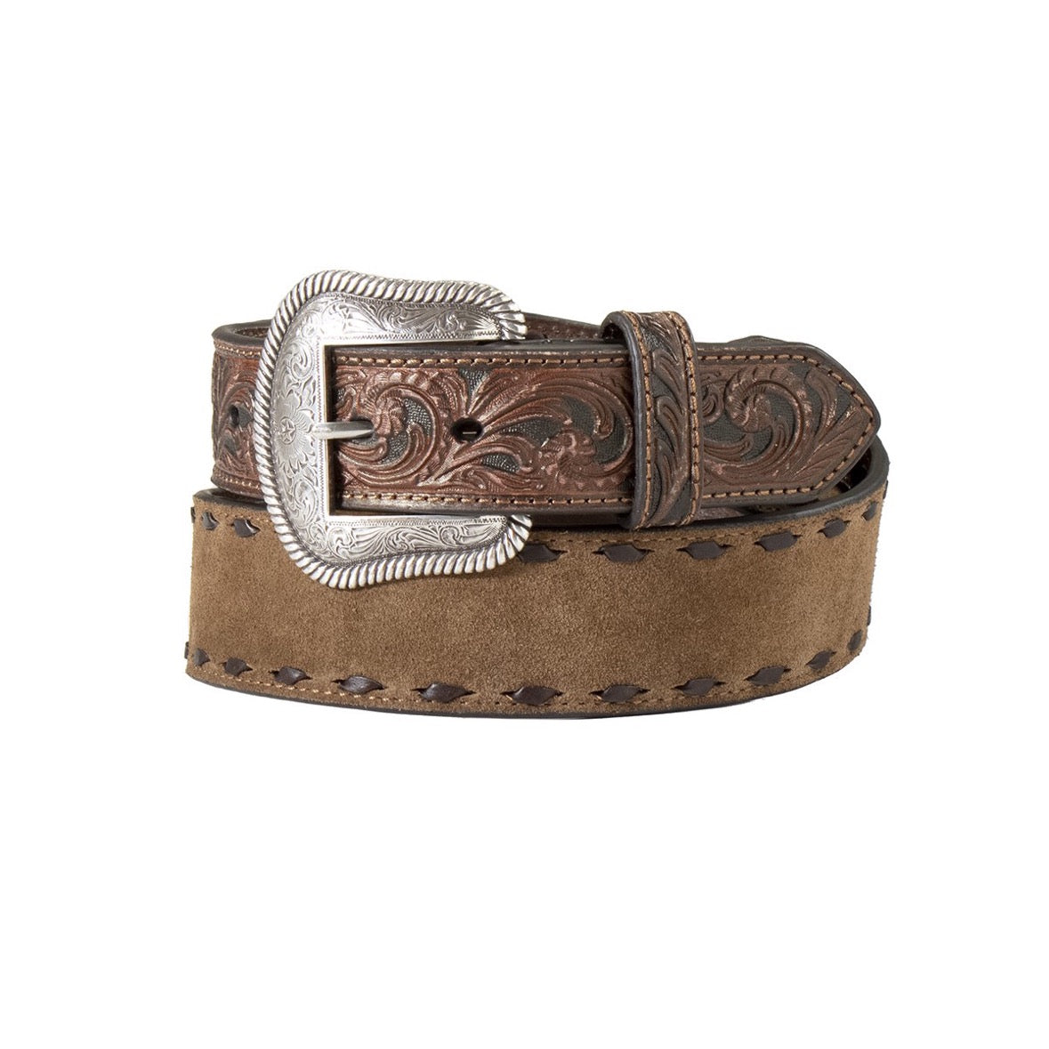Nocona Belt | Roughout w/ Buck Lacing