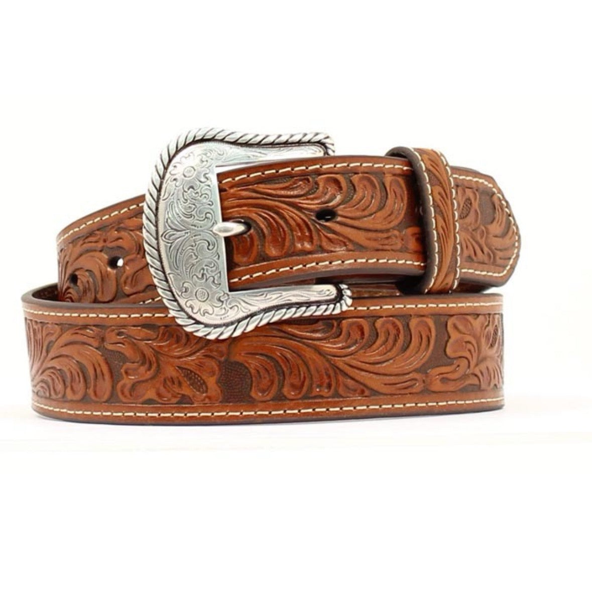 Nocona Belt | Floral Embossed Leather