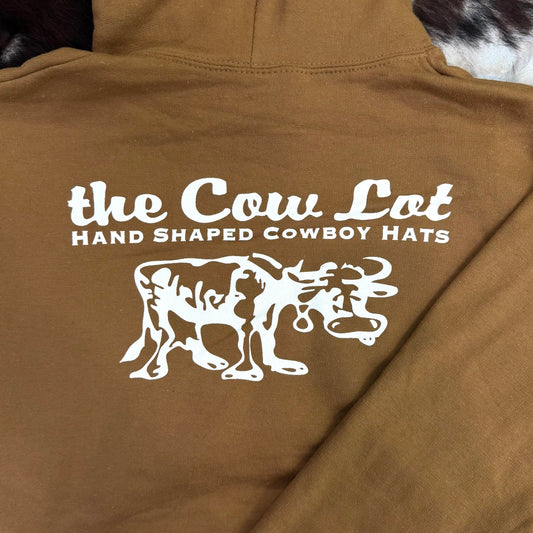 The Cow Lot Hoodie | Camel w/ Iron Hood
