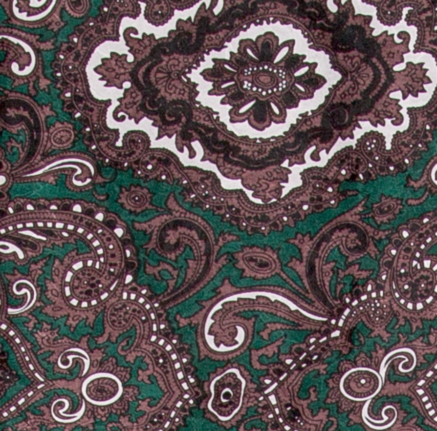 Wild Rag Paisley Green Chocolate