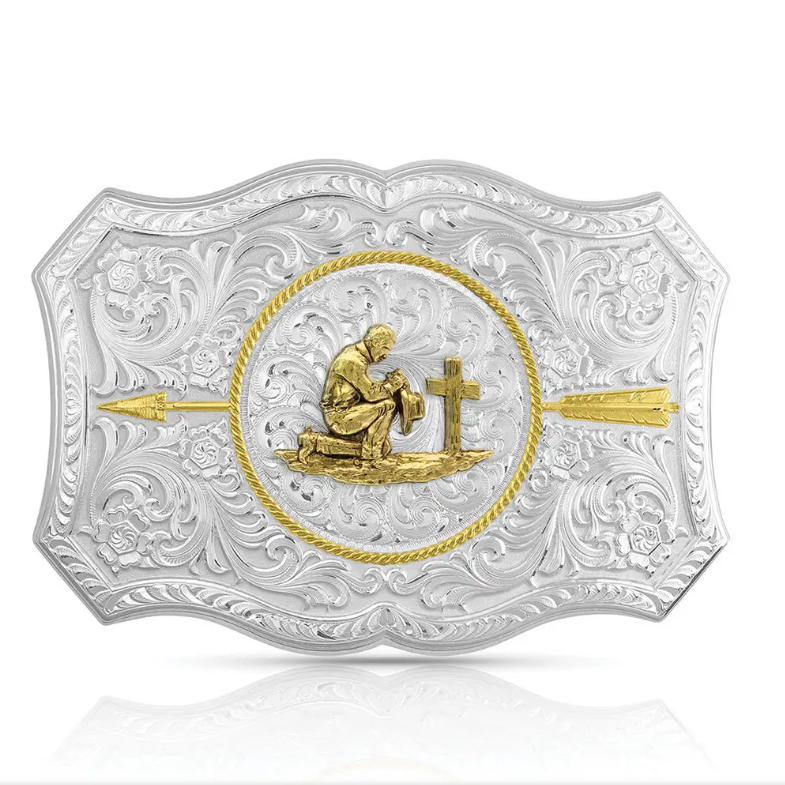 Montana Silversmith | Praying Cowboy & Arrow Buckle