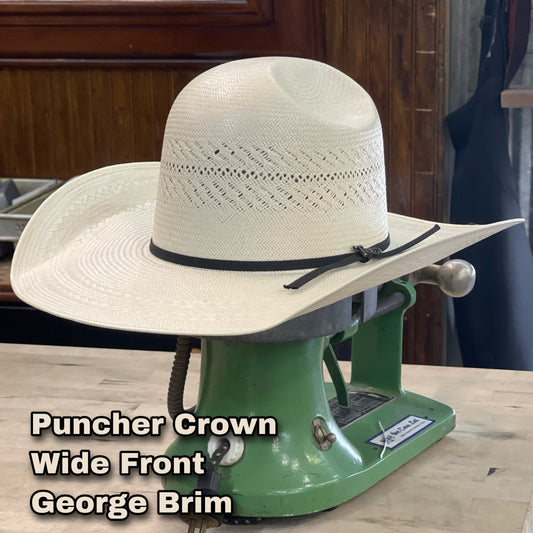 White Twister Shantung 4 1/4" Brim *** SALE ***