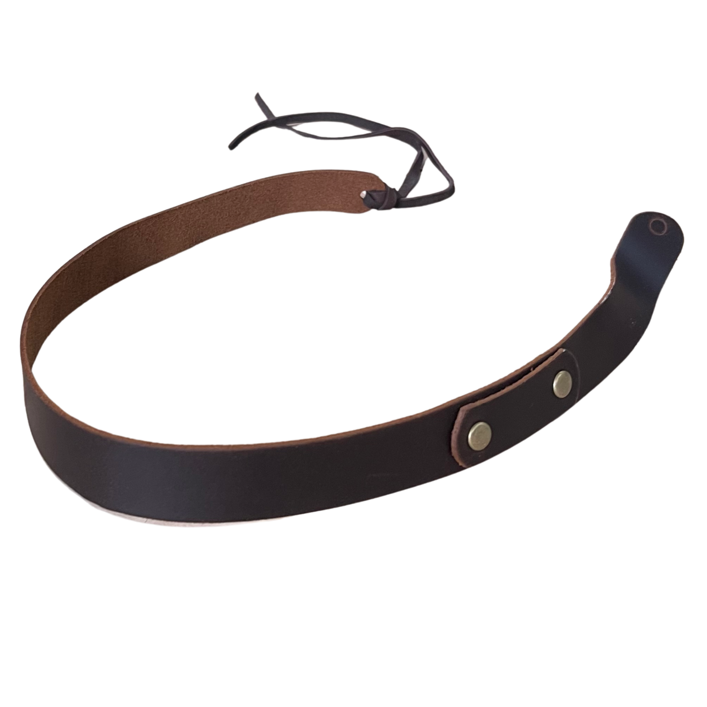 Hatband | Brown Leather w/ Brass Rivets