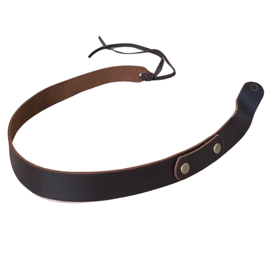 Hatband | Brown Leather w/ Brass Rivets