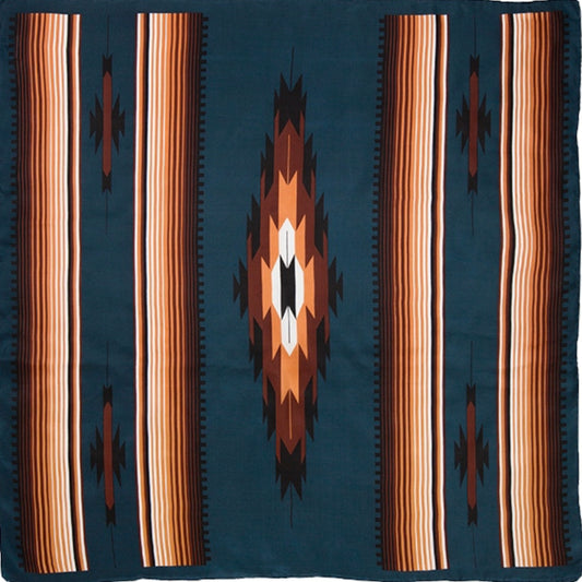 Wild Rag Aztec Tan Teal X Large