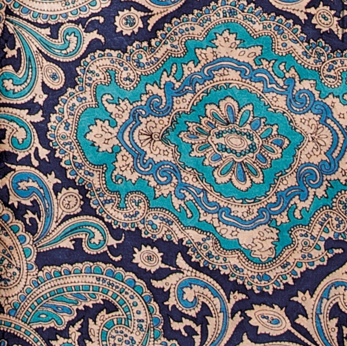 Wild Rag Paisley Blue Gold
