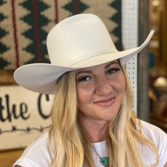 Rodeo King 7X 4 1/4" Brim | White