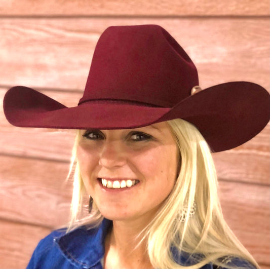 Rodeo King 7X 4 1/2" Brim | Merlot
