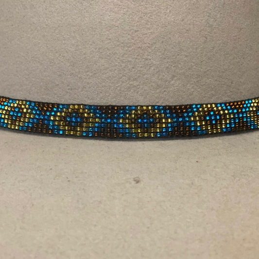 Hatband B1-M | 7 Row Stretch Bronze Combo