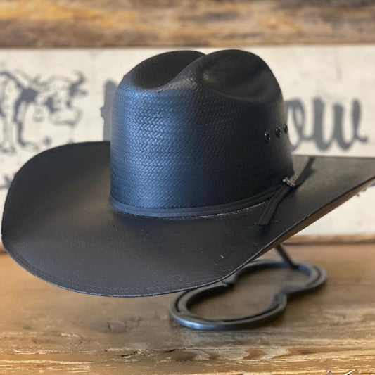 Twister Pre-Creased Black Straw 4 1/4" Brim **SALE**