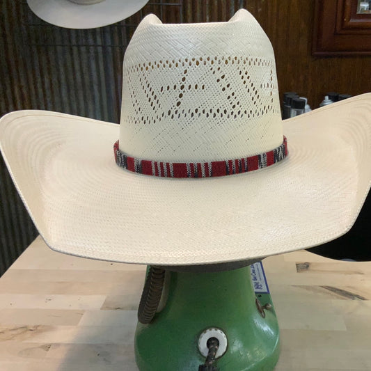 Hatband HB30-08 1/2" Tapestry Red/ Black/Silver FINAL SALE NOT RETURNABLE