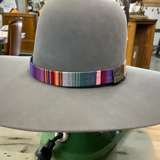 Hatband HB32-05 | 1" Tapestry w/ Side Concho Pink/Purple