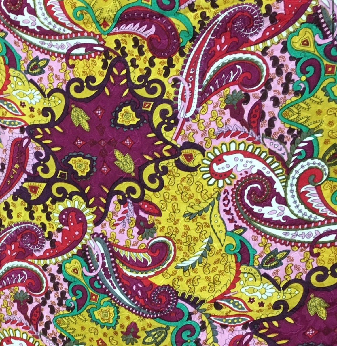 Wild Rag Paisley Lemon Berry 20"