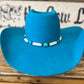 Hat Band | Bone w/ Square Turquoise Accent