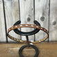 Hat Band | 1/2" Brown Leather w/ Ivory Lacing