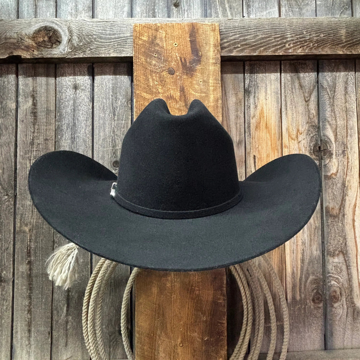 Rodeo King 100X / 100% Pure Beaver 4 1/2" Brim | Black WITH FREE HAT CAN