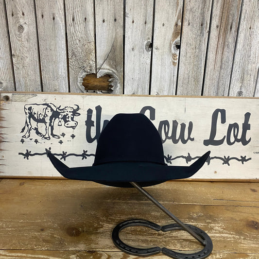 Rodeo King 100X / 100% Pure Beaver 4 1/2" Brim | Black WITH FREE HAT CAN