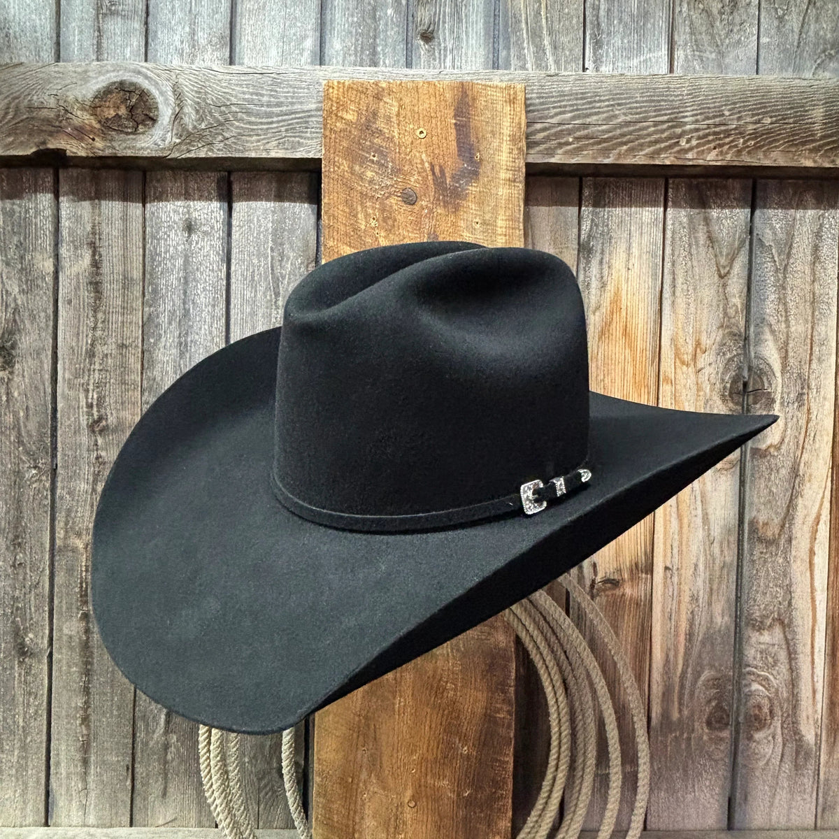 Rodeo King 100X / 100% Pure Beaver 4 1/2" Brim | Black WITH FREE HAT CAN