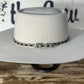Hat Band | Horsehair 3 Strand w/ Buckle White/Black