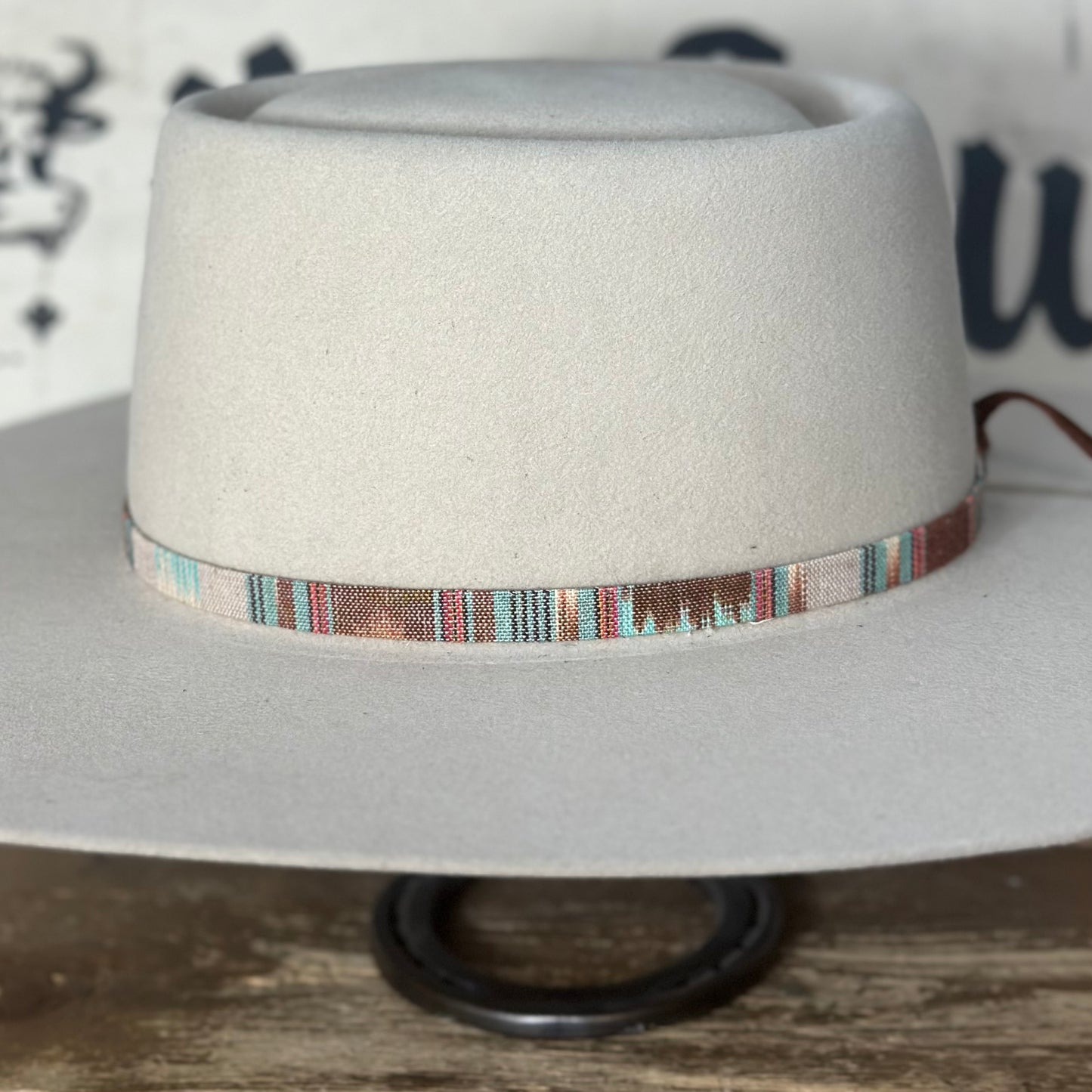 Hatband HB30-10 1/2" Tapestry Tan/Maroon/Turq/Red/Gold