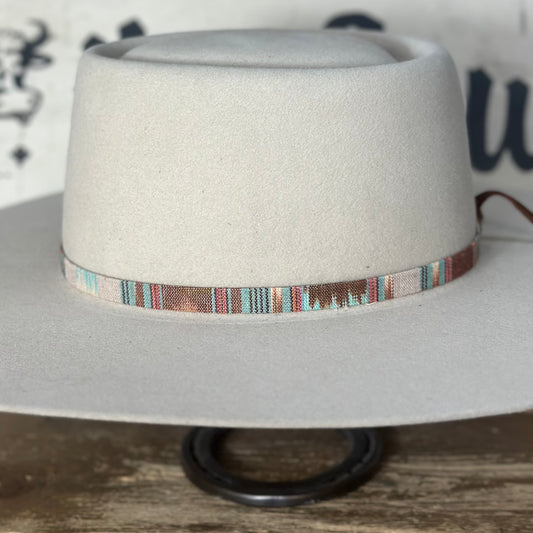 Hatband HB30-10 1/2" Tapestry Tan/Maroon/Turq/Red/Gold FINAL SALE, NOT RETURNABLE
