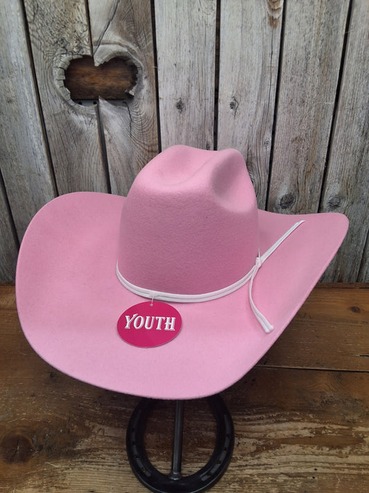 Twister 100% Wool 4" Brim | Youth Pink