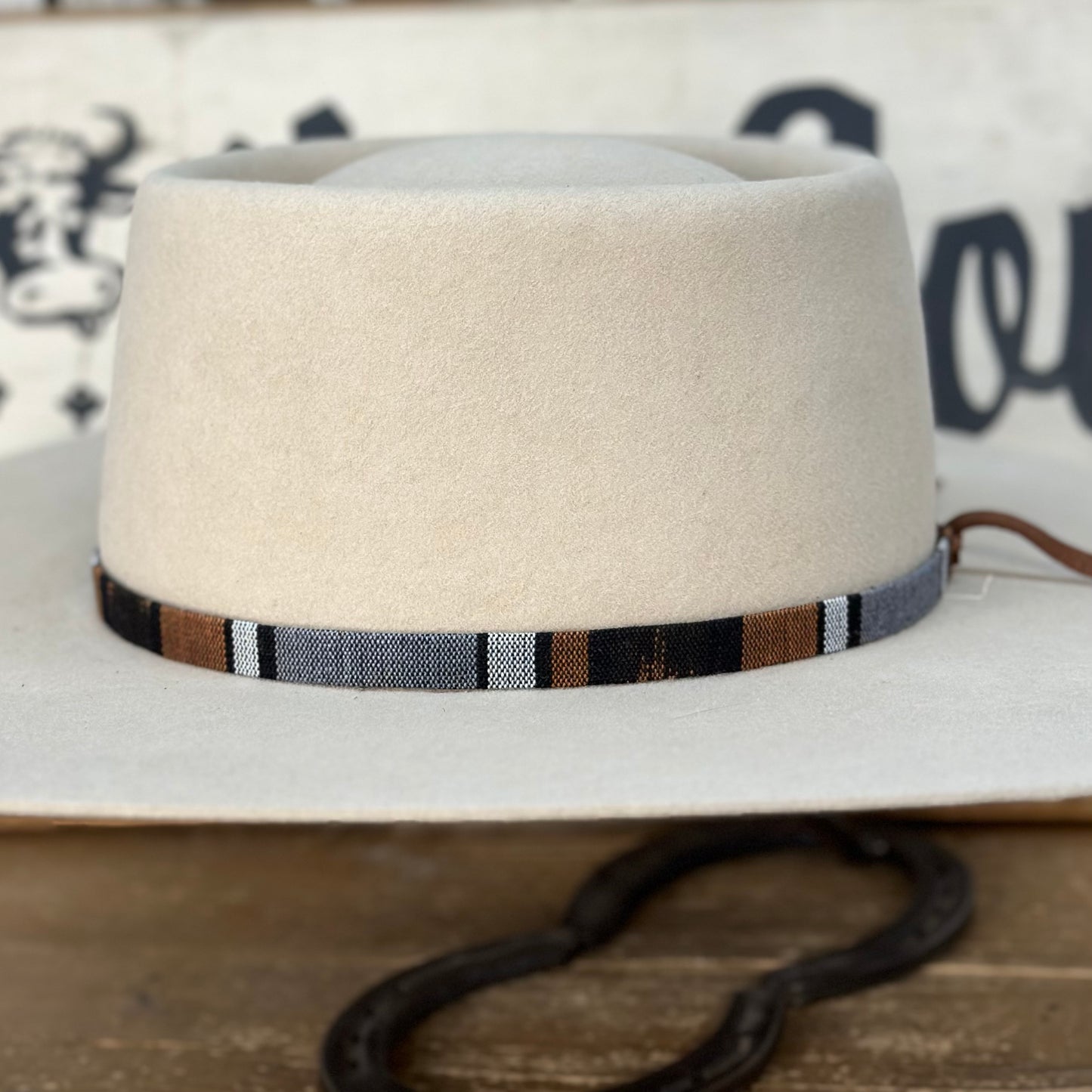 Cinta para el sombrero HB30 | Óxido/negro/plata/cinta blanca/tapiz de 1/2"