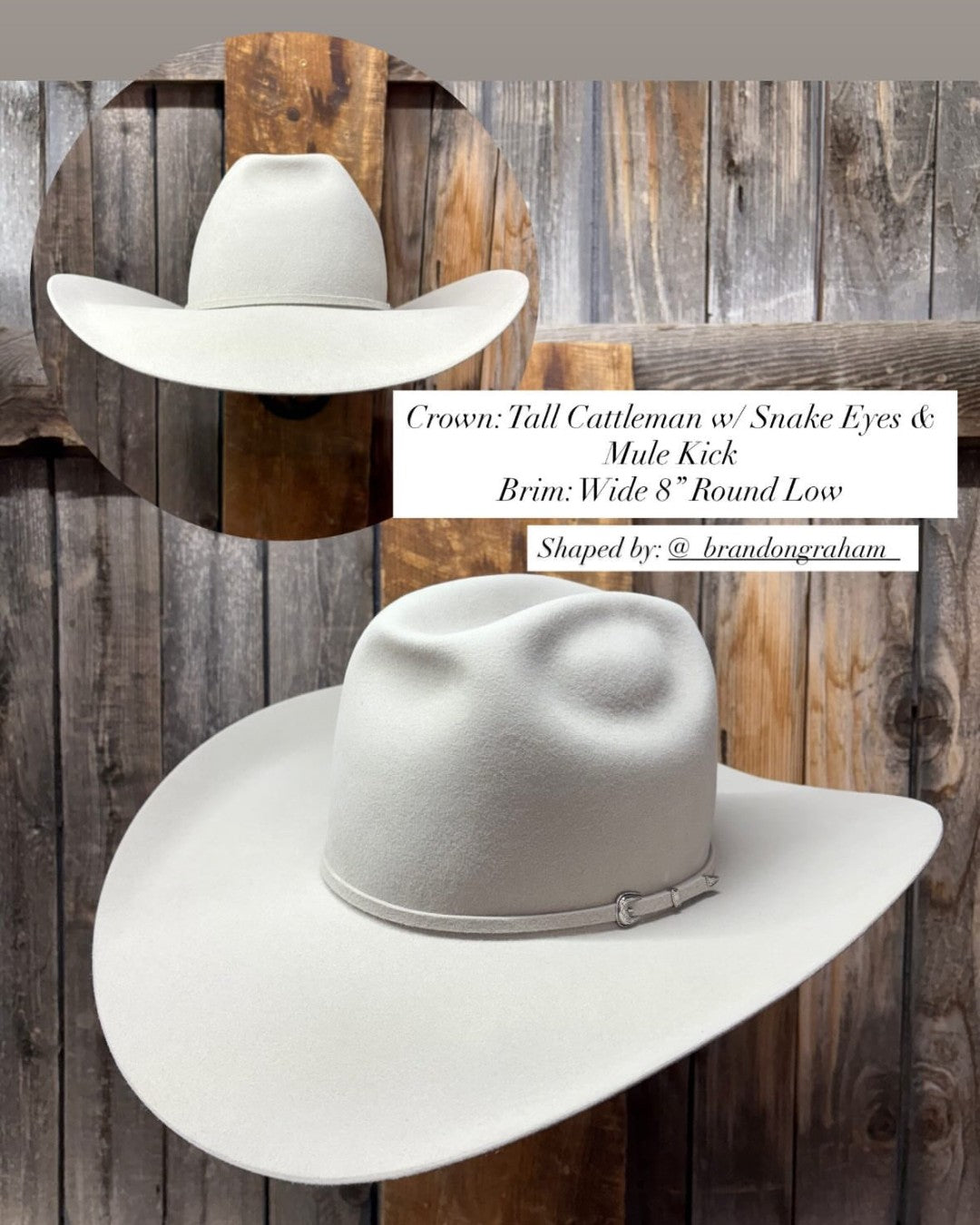 Rodeo King 7X 4 1/4" Brim | White