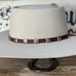 Hatband LC-112-BR | Brown Leather w/ Square Concho