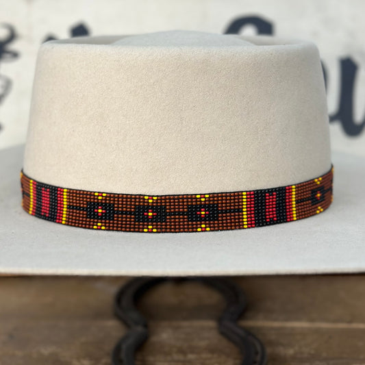 Hatband B2-M | 11 Row Stretch T-Bird Rust/Red/Black FINAL SALE, NOT RETURNABLE