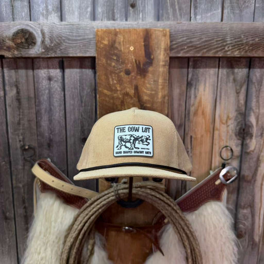 Corduroy Ball Cap | Black and Black Rope | Fits Up to 7 7/8