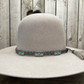 Hat Band | Horsehair 5 Strand w/ Conchos Double Tassel Grey