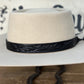 Hatband HB73-BK | 1" Leather Carved Black