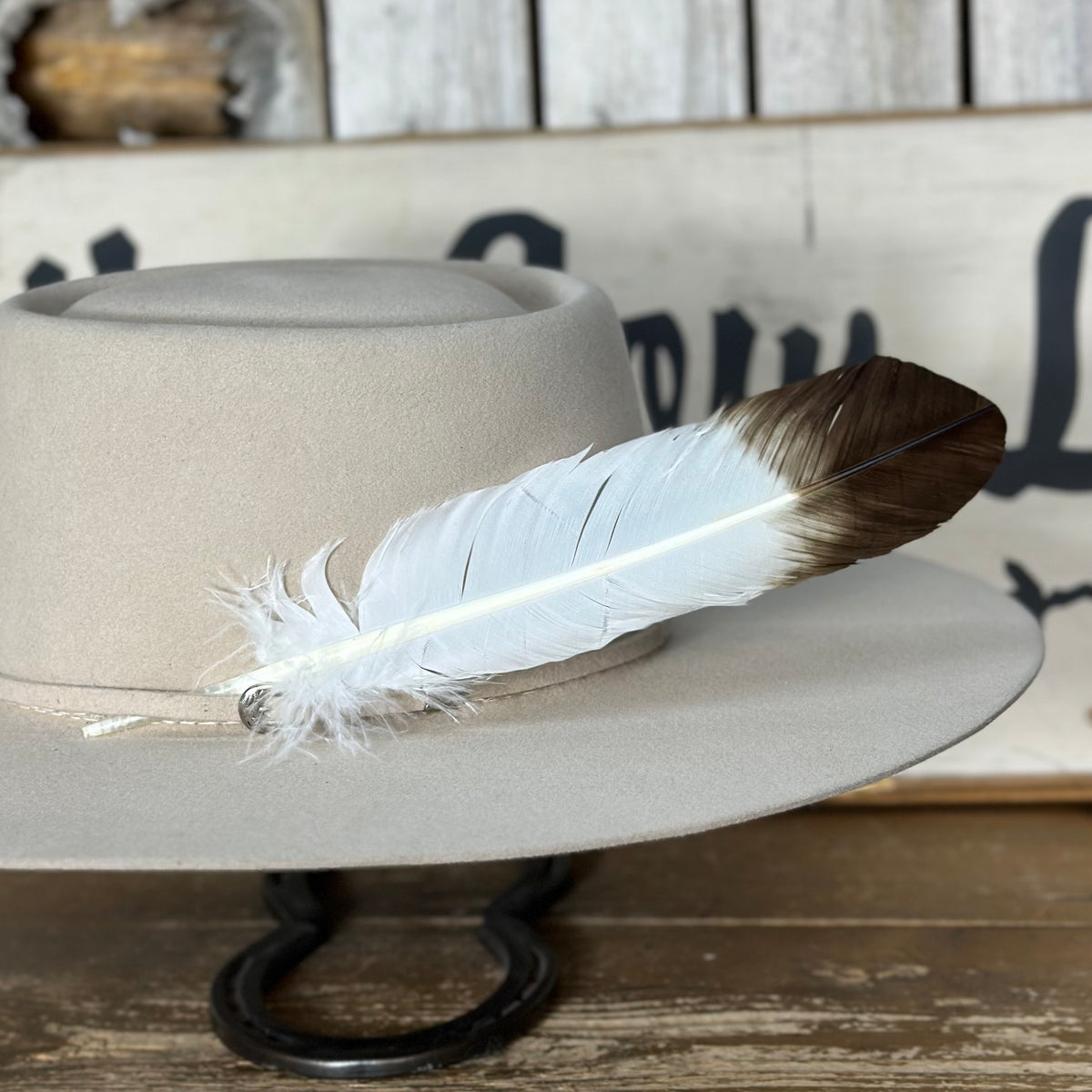 Natural Feather Cowboy  Hat Natural Cowboy Hat Feathers | Made in Mexico – Zapateria Ram main image 3