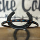 Hatband | Brown Leather w/Brown and Turquoise Horsehair Overlay Braid