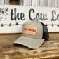 The Cow Lot Cap| Leather Logo/Tan/Chocolate