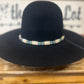 Hat Band | 2 Strand Bone w/ Turquoise Accents and Tie