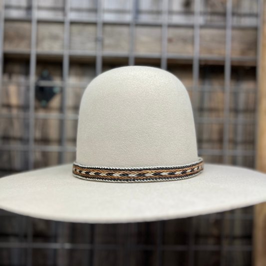 Hat Band | Horsehair 5 Strand w/ Knots Sorrel BLK WHT