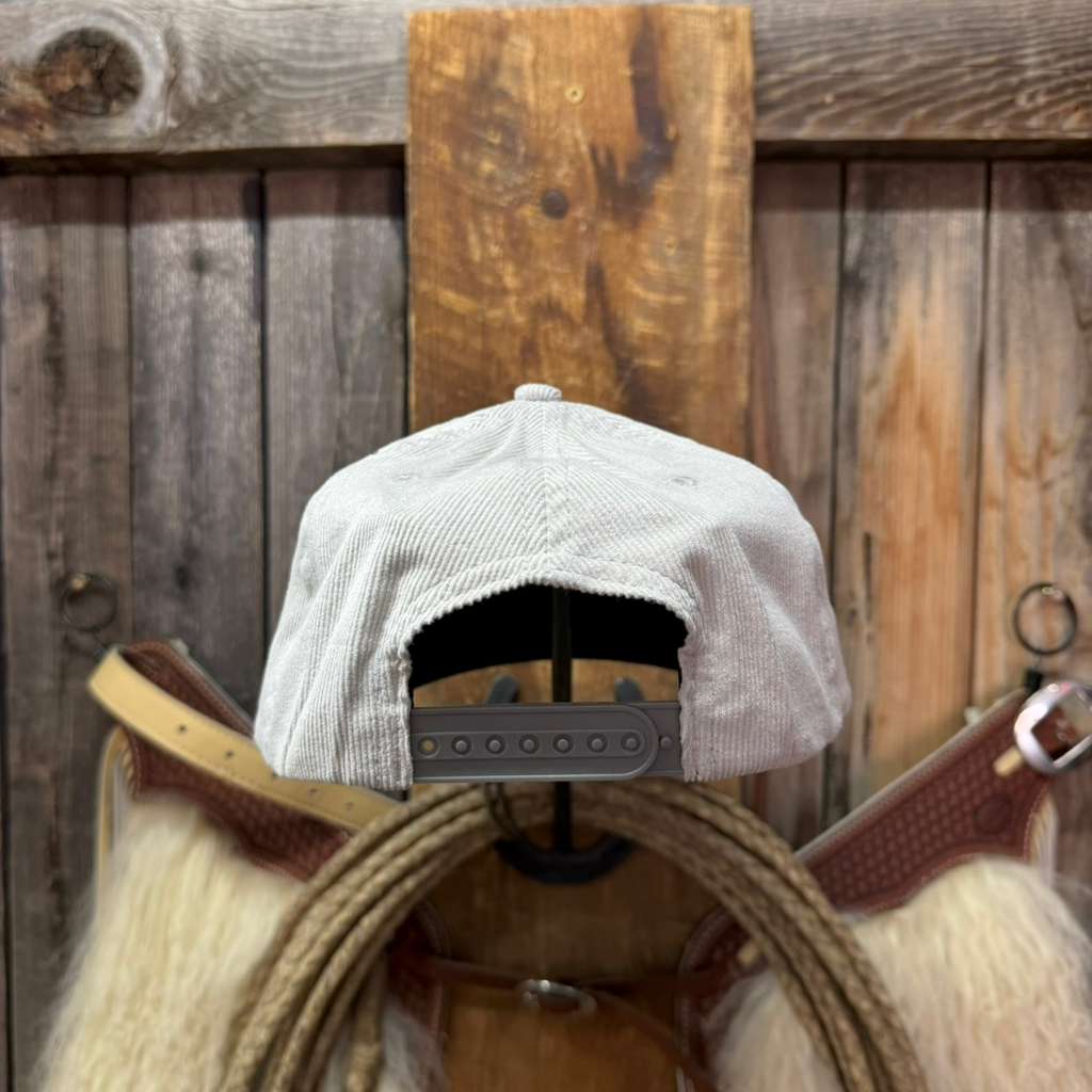 Corduroy Ball Cap | Black and Black Rope | Fits Up to 7 7/8