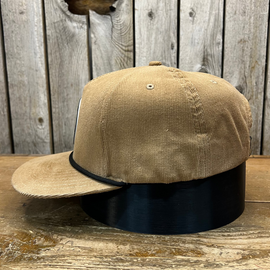 Corduroy Ball Cap | Camel and Black Rope | Fits Up to 7 7/8