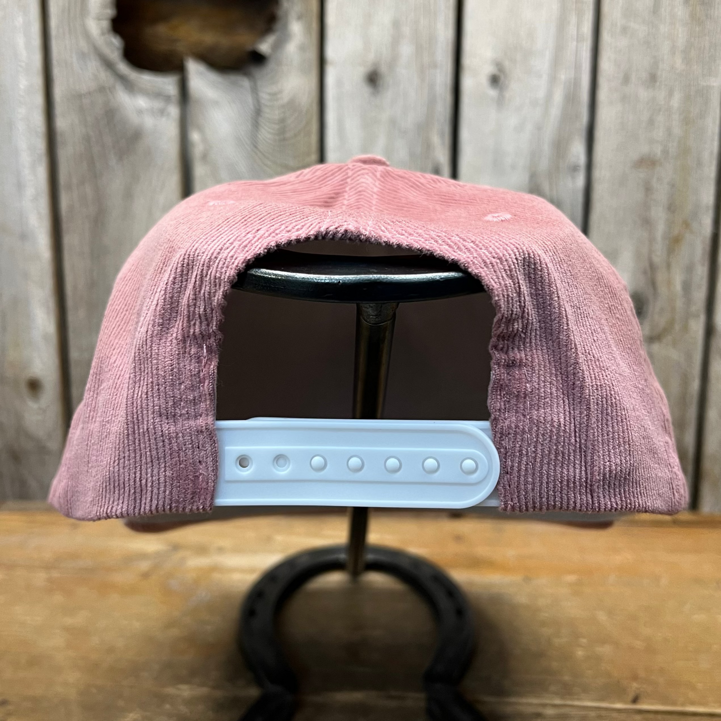 Corduroy Ball Cap | Rose Gold and White Rope | Fits Up to 7 7/8